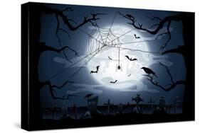 Scary Halloween Night-losw-Stretched Canvas