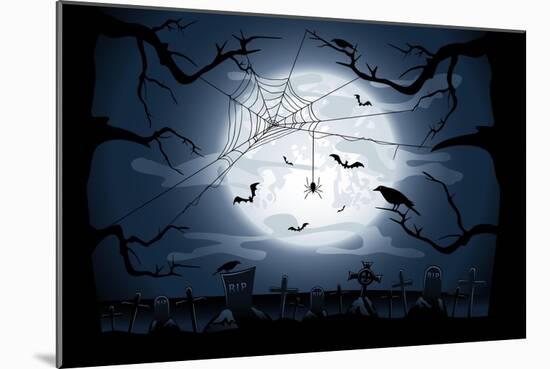 Scary Halloween Night-losw-Mounted Art Print