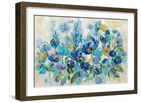 Scattered Blue Flowers-Silvia Vassileva-Framed Art Print