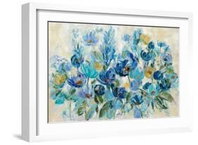 Scattered Blue Flowers-Silvia Vassileva-Framed Art Print