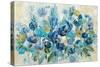 Scattered Blue Flowers-Silvia Vassileva-Stretched Canvas