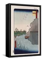 Scattered Pine Along Tone River', from the Series 'One Hundred Views of Famous Places in Edo'-Utagawa Hiroshige-Framed Stretched Canvas