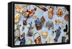 Scattered Toys-Anne Yvonne Gilbert-Framed Stretched Canvas