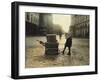 Scavenger Toting Wood, Fall River, Massachusetts, c.1916-Lewis Wickes Hine-Framed Photo