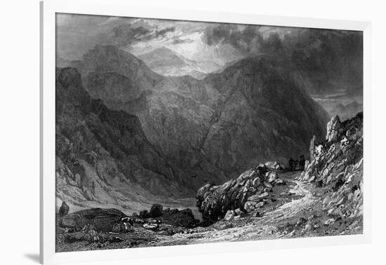 Scawfell Pikes, Lake District-Thomas Allom-Framed Art Print