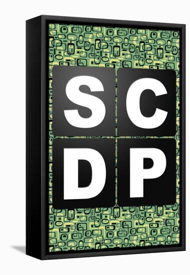 SCDP Agency Logo Retro Style Television Poster-null-Framed Stretched Canvas