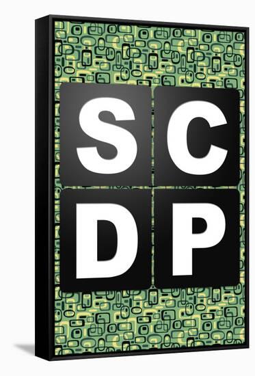 SCDP Agency Logo Retro Style Television Poster-null-Framed Stretched Canvas