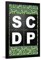 SCDP Agency Logo Retro Style Television Poster-null-Framed Poster