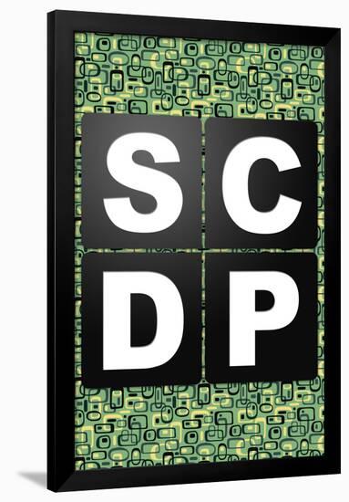 SCDP Agency Logo Retro Style Television Poster-null-Framed Poster