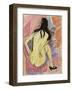 Sceated Nude from the Back-Ernst Ludwig Kirchner-Framed Art Print