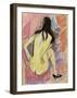 Sceated Nude from the Back-Ernst Ludwig Kirchner-Framed Art Print