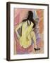 Sceated Nude from the Back-Ernst Ludwig Kirchner-Framed Art Print