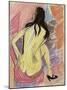 Sceated Nude from the Back-Ernst Ludwig Kirchner-Mounted Art Print