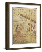 Scene 3: Autumn Night, Late 18th Century-Katsukawa Shunsho-Framed Giclee Print