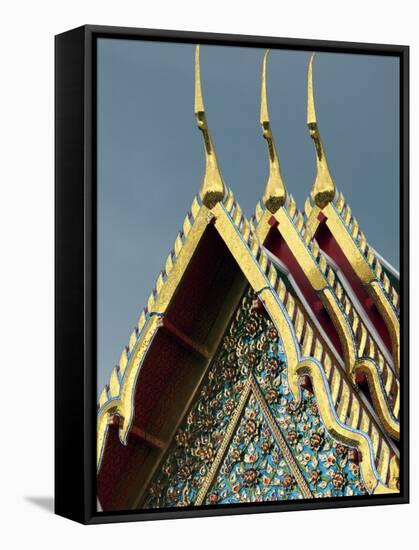 Scene around the Wat Arun Temple in Bangkok Thailand-Dan Bannister-Framed Stretched Canvas