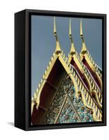 Scene around the Wat Arun Temple in Bangkok Thailand-Dan Bannister-Framed Stretched Canvas