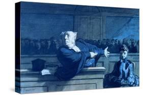 Scene at a Tribunal-Honore Daumier-Stretched Canvas