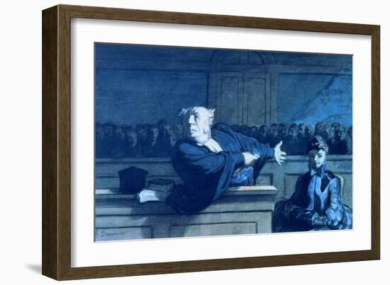 Scene at a Tribunal-Honore Daumier-Framed Giclee Print