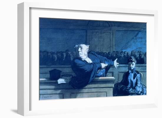 Scene at a Tribunal-Honore Daumier-Framed Giclee Print