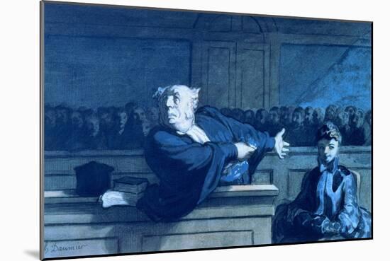 Scene at a Tribunal-Honore Daumier-Mounted Giclee Print