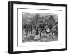 Scene at an Irish Eviction in County Kerry, 1887-P Naumann-Framed Premium Giclee Print