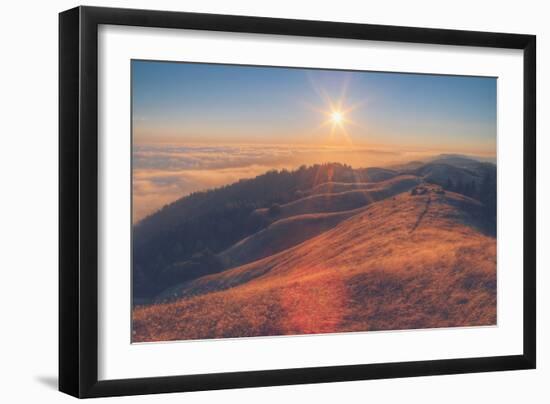 Scene at Bolinas Ridge at Sunset Mount Tampalais-Vincent James-Framed Photographic Print