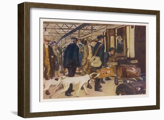 Scene at Euston Station-null-Framed Art Print