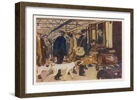 Scene at Euston Station-null-Framed Art Print