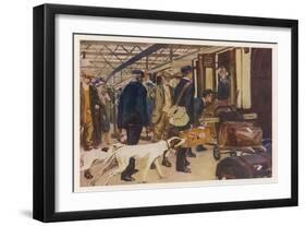 Scene at Euston Station-null-Framed Art Print