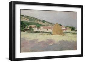 Scene at Giverny, 1890 (Oil on Canvas)-Theodore Robinson-Framed Giclee Print