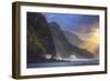 Scene at Island's Edge, Na Pali Coast, Kauai Hawaii-Vincent James-Framed Photographic Print