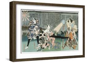 Scene at Kabuki Theatre, 19th Century-null-Framed Giclee Print