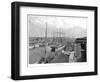 Scene at Liverpool Docks Showing Sailing Ships and Salthouse-null-Framed Photographic Print