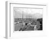 Scene at Liverpool Docks Showing Sailing Ships and Salthouse-null-Framed Photographic Print