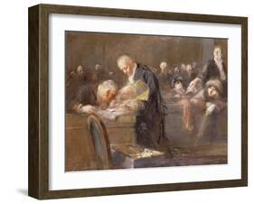 Scene at the Tribunal: the Convicting Evidence-Jean Louis Forain-Framed Giclee Print