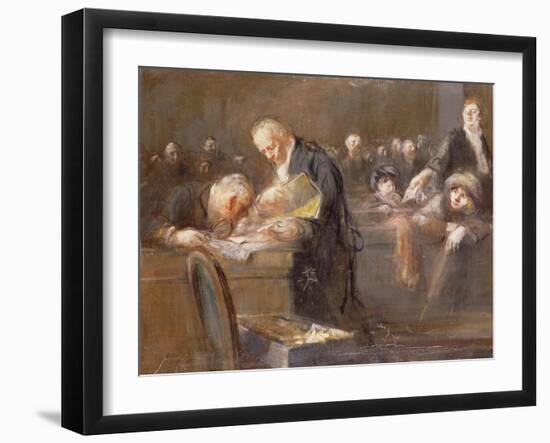 Scene at the Tribunal: the Convicting Evidence-Jean Louis Forain-Framed Giclee Print