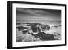 Scene at Thor's Well in Black and White, Oregon Coast-null-Framed Photographic Print
