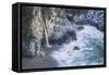 Scene at Waterfall Beach, McWay Falls, Big Sur-Vincent James-Framed Stretched Canvas