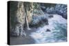 Scene at Waterfall Beach, McWay Falls, Big Sur-Vincent James-Stretched Canvas