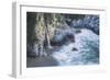 Scene at Waterfall Beach, McWay Falls, Big Sur-Vincent James-Framed Photographic Print