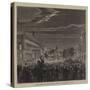 Scene before the Palace, Berlin, after the Declaration of War-null-Stretched Canvas
