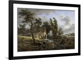 Scène champêtre-Jean-Louis Demarne-Framed Giclee Print