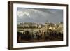 Scène d'émeute au pont de l'Archevêché (Révolution de 1848)-Philippe Chaperon-Framed Giclee Print