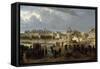 Scène d'émeute au pont de l'Archevêché (Révolution de 1848)-Philippe Chaperon-Framed Stretched Canvas