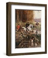 Scene De Chasse a Cour-Rene Princeteau-Framed Giclee Print