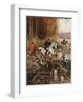 Scene De Chasse a Cour-Rene Princeteau-Framed Premium Giclee Print