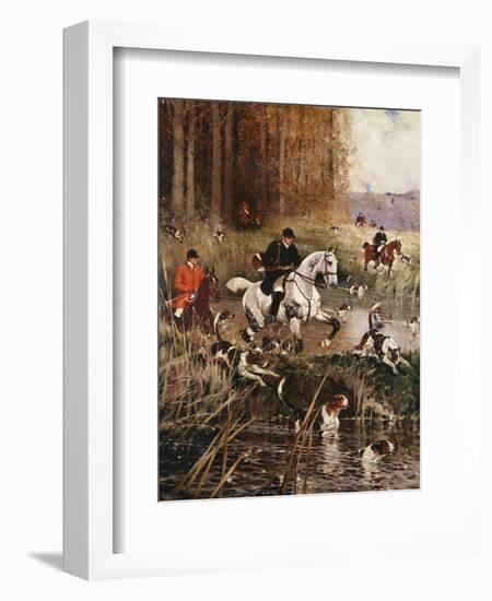 Scene De Chasse a Cour-Rene Princeteau-Framed Premium Giclee Print