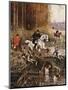 Scene De Chasse a Cour-Rene Princeteau-Mounted Premium Giclee Print