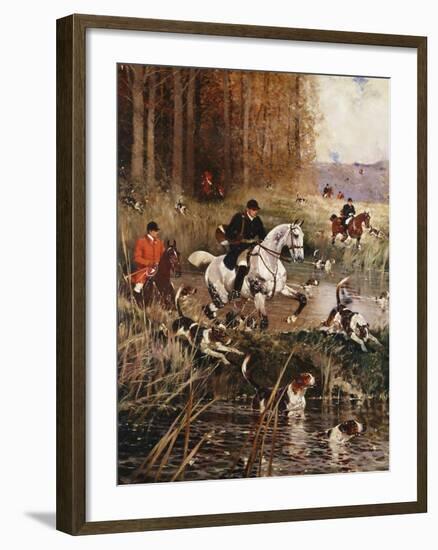 Scene De Chasse a Cour-Rene Princeteau-Framed Giclee Print