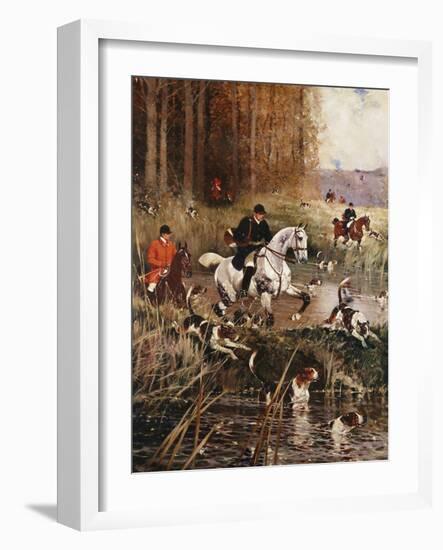 Scene De Chasse a Cour-Rene Princeteau-Framed Giclee Print